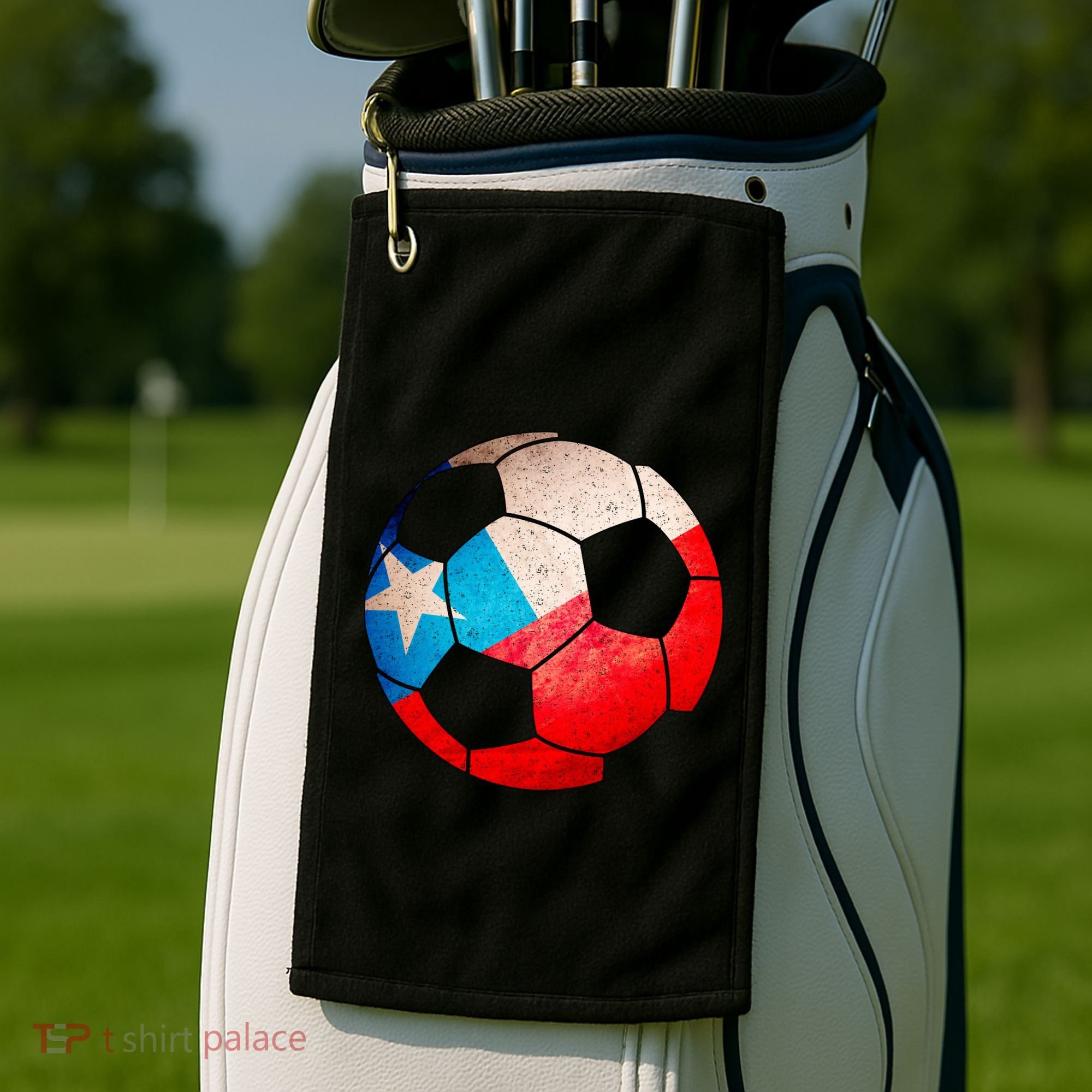 Chile Soccer Ball Flag Golf Towel