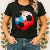 Chile Soccer Ball Flag Women's T-Shirt thumb 2