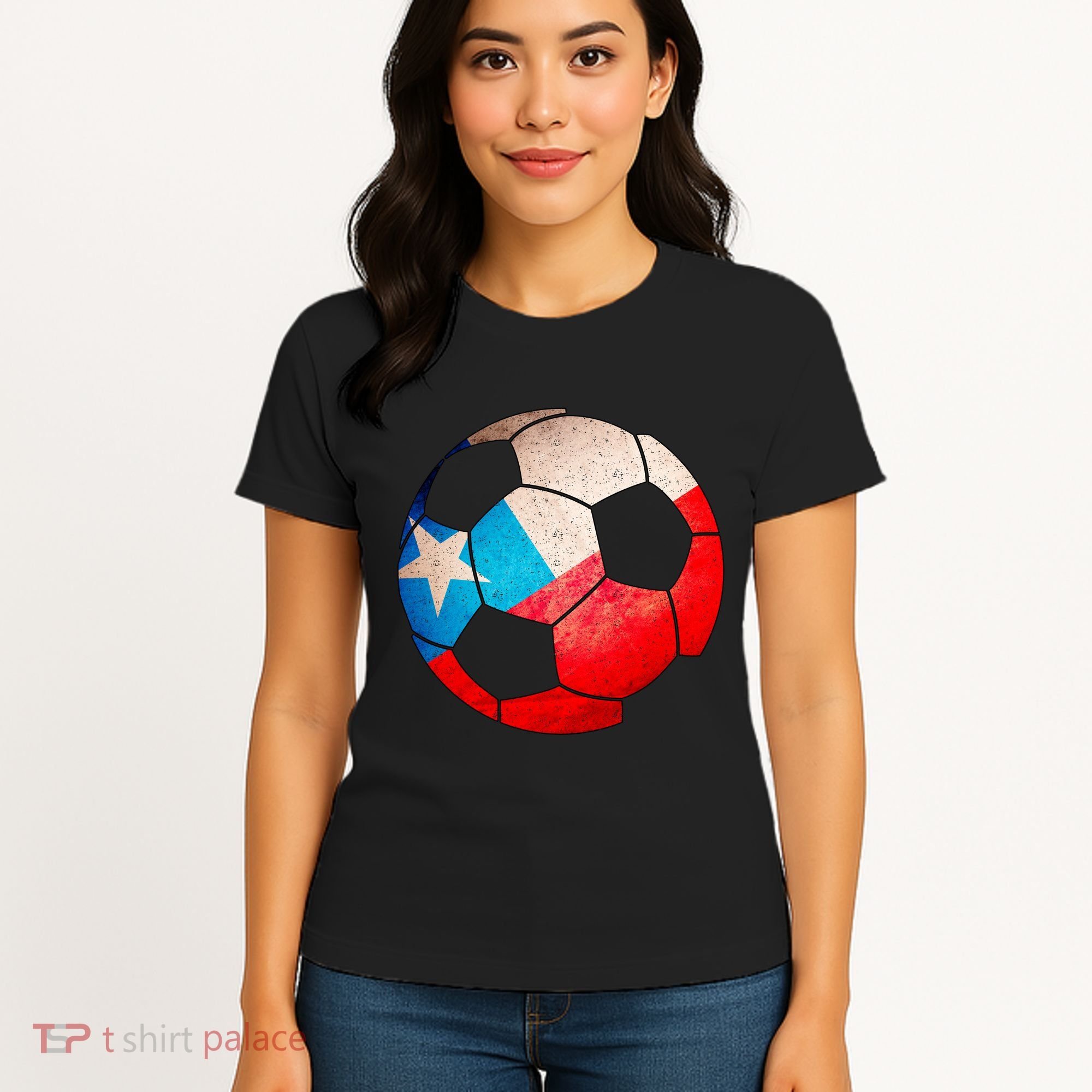 Chile Soccer Ball Flag Women's T-Shirt