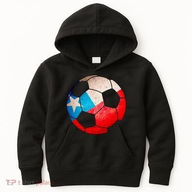 Chile Soccer Ball Flag Kids Hoodie