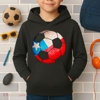 Chile Soccer Ball Flag Kids Hoodie thumb 2