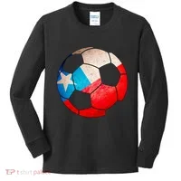 Chile Soccer Ball Flag Kids Long Sleeve Shirt thumb 0