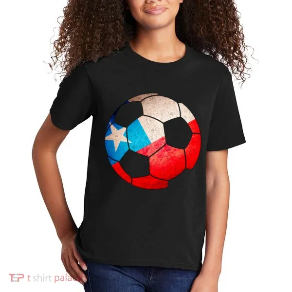 Chile Soccer Ball Flag Kids T-Shirt