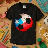 Chile Soccer Ball Flag Kids T-Shirt thumb 3
