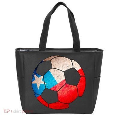 Chile Soccer Ball Flag Tote Bag