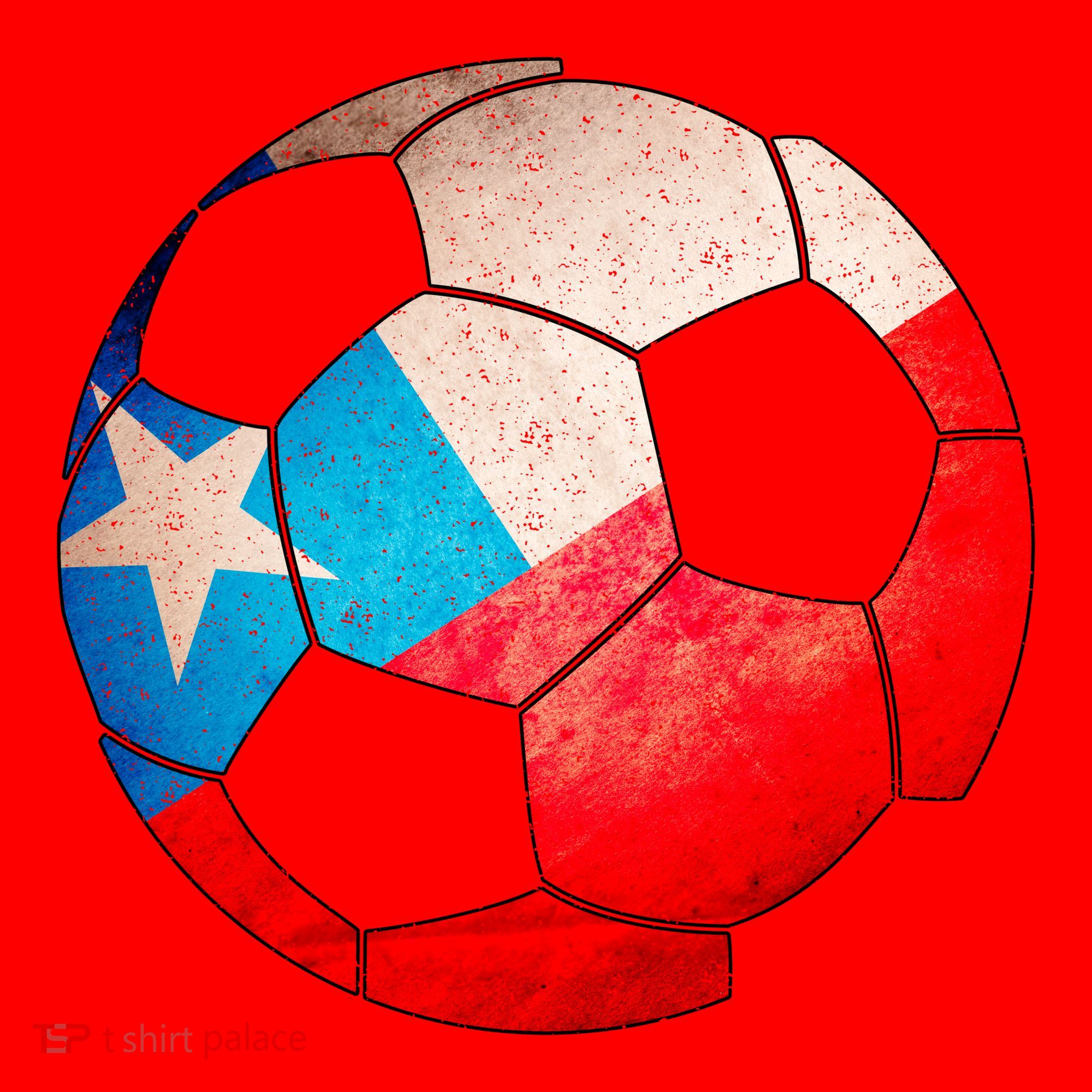 Chile Soccer Ball Flag Santa Hat