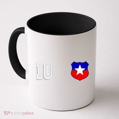 Chile Soccer La Roja Jersey Number 10 Coffee Mug