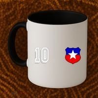 Chile Soccer La Roja Jersey Number 10 Coffee Mug thumb 2