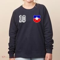 Chile Soccer La Roja Jersey Number 10 Women's Sweatshirt thumb 0