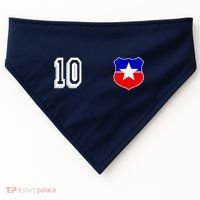 Chile Soccer La Roja Jersey Number 10 USA-Made Doggie Bandana thumb 0