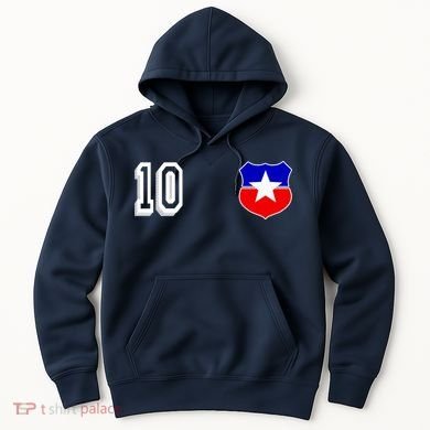 Chile Soccer La Roja Jersey Number 10 Hoodie