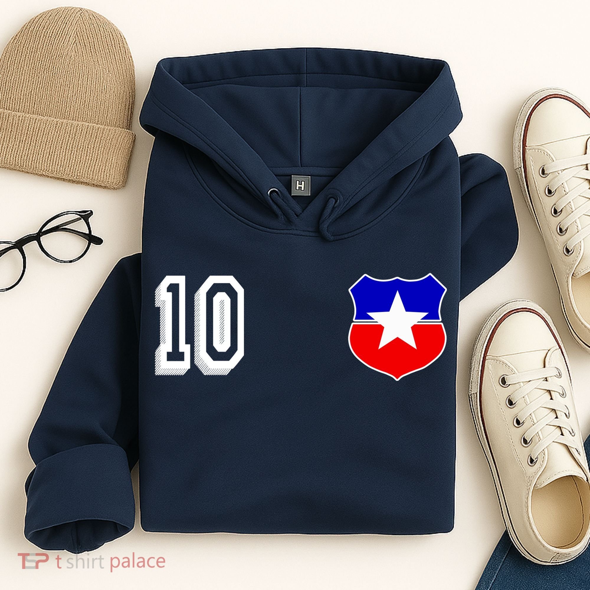 Chile Soccer La Roja Jersey Number 10 Hoodie