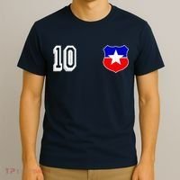 Chile Soccer La Roja Jersey Number 10 T-Shirt thumb 3