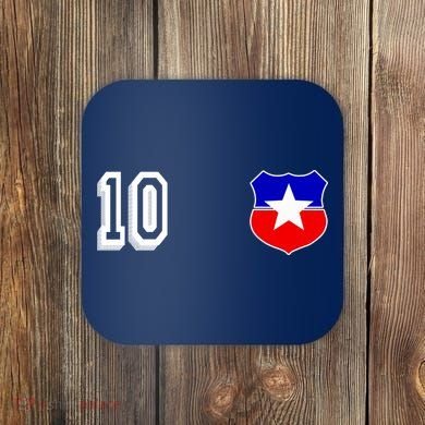 Chile Soccer La Roja Jersey Number 10 Coaster