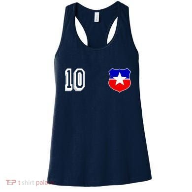 Chile Soccer La Roja Jersey Number 10 Women's Tank Top