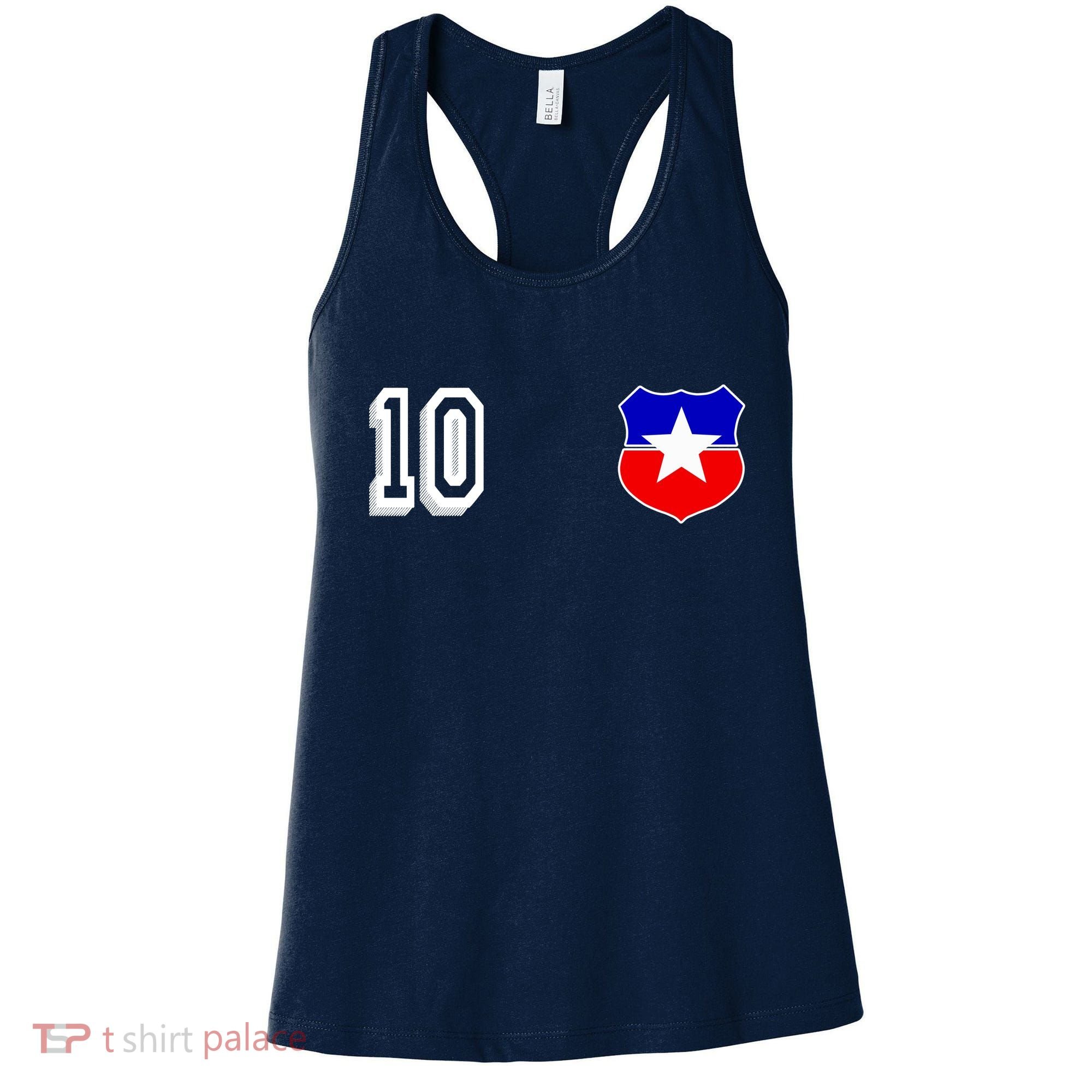 Chile Soccer La Roja Jersey Number 10 Women's Tank Top