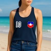 Chile Soccer La Roja Jersey Number 10 Women's Tank Top thumb 2