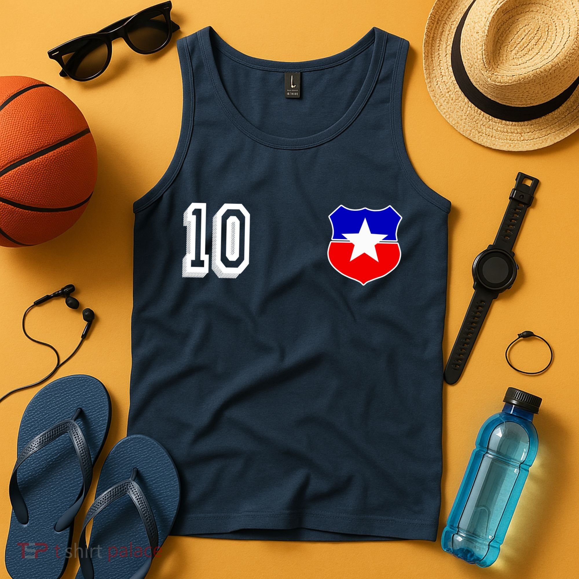 Chile Soccer La Roja Jersey Number 10 Tank Top