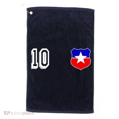 Chile Soccer La Roja Jersey Number 10 Golf Towel