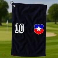 Chile Soccer La Roja Jersey Number 10 Golf Towel thumb 1