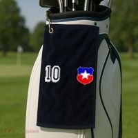Chile Soccer La Roja Jersey Number 10 Golf Towel thumb 2