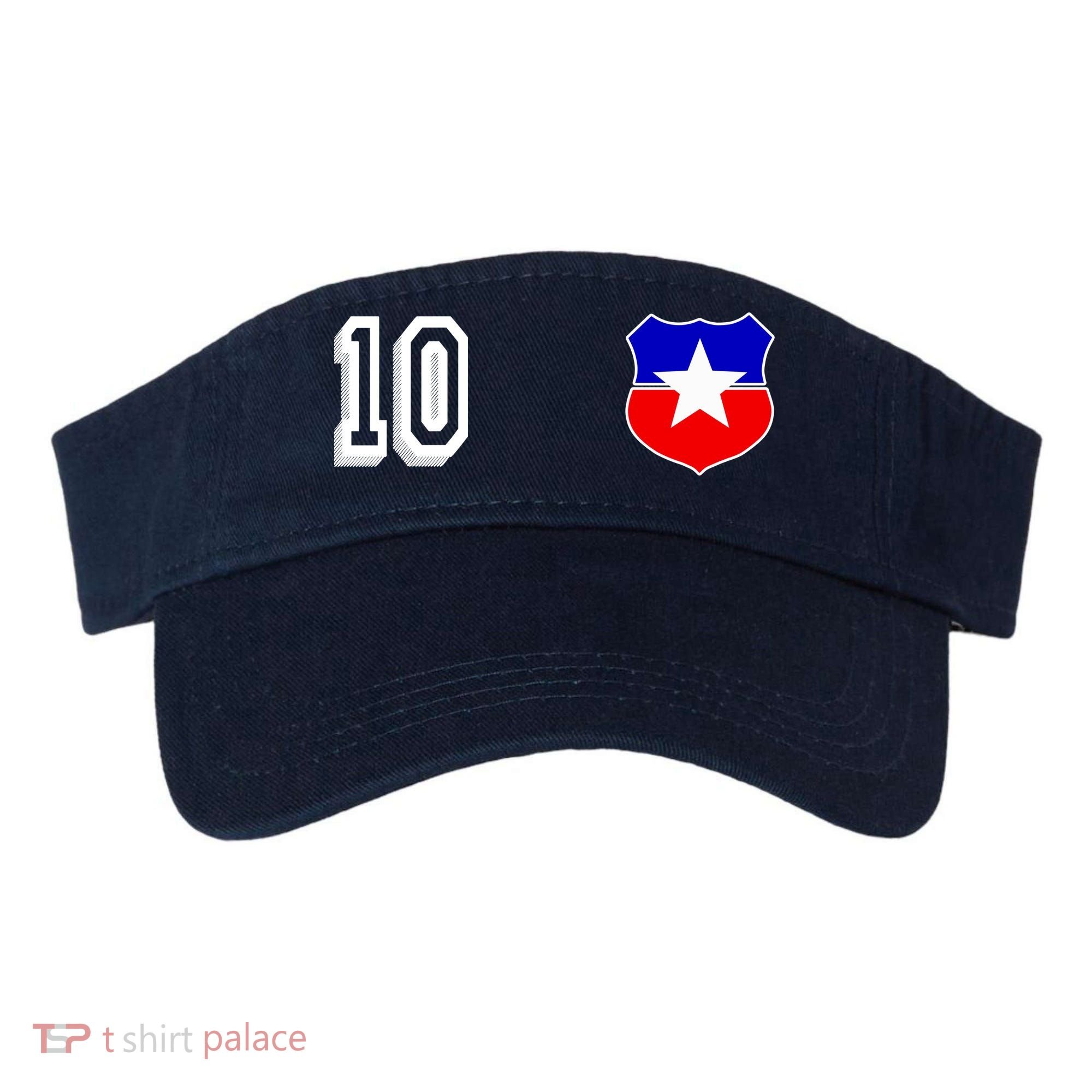 Chile Soccer La Roja Jersey Number 10 Visor