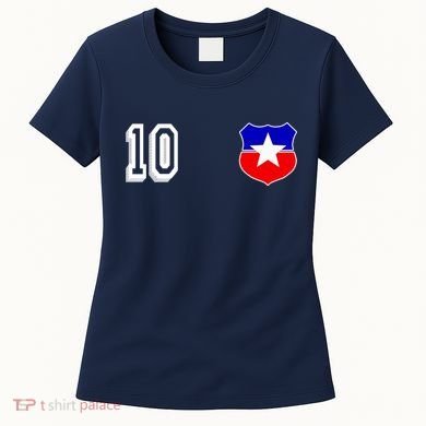 Chile Soccer La Roja Jersey Number 10 Women's T-Shirt