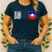 Chile Soccer La Roja Jersey Number 10 Women's T-Shirt thumb 2