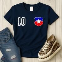 Chile Soccer La Roja Jersey Number 10 Women's T-Shirt thumb 3