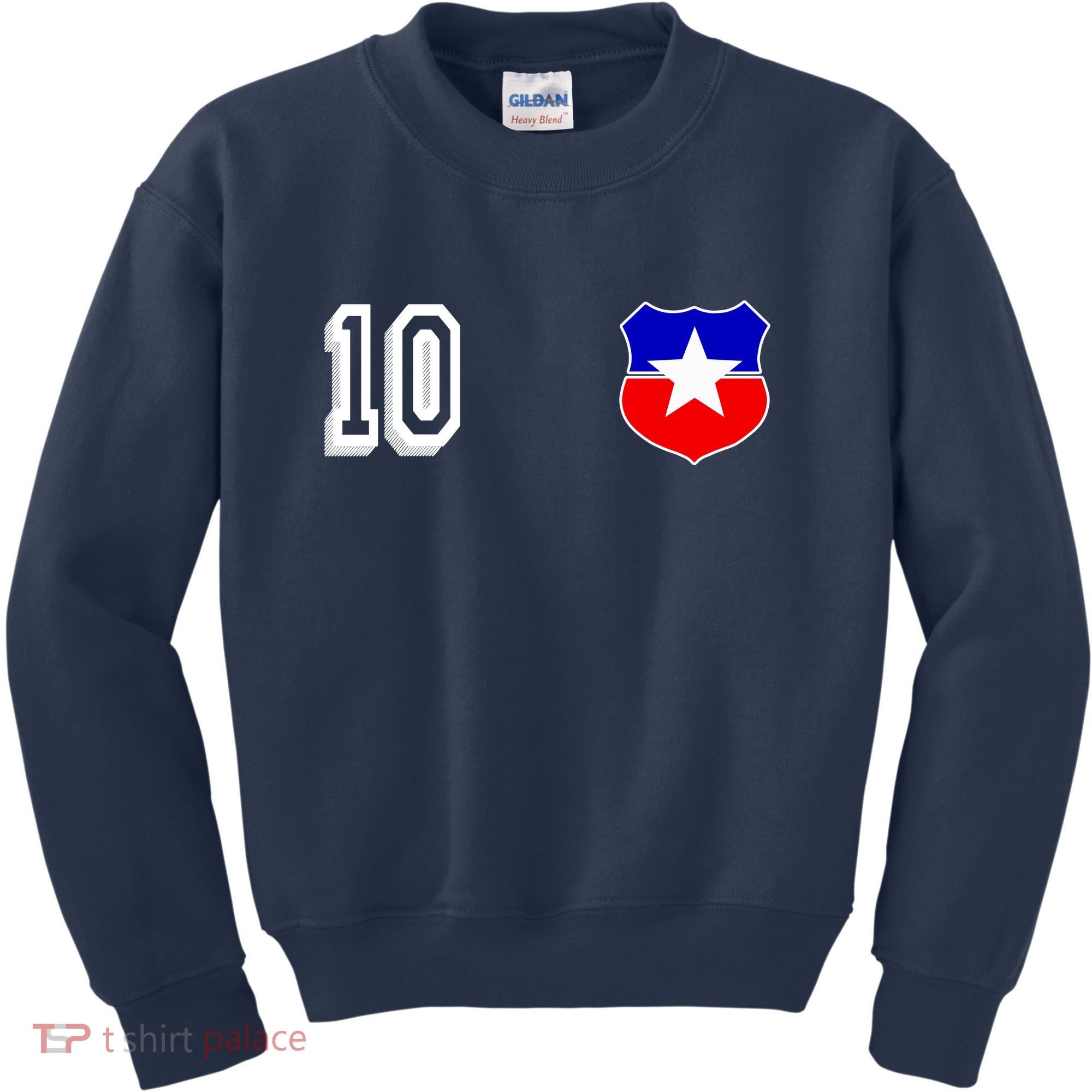Chile Soccer La Roja Jersey Number 10 Kids Sweatshirt