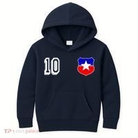 Chile Soccer La Roja Jersey Number 10 Kids Hoodie thumb 0