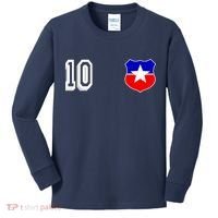 Chile Soccer La Roja Jersey Number 10 Kids Long Sleeve Shirt thumb 0
