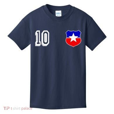 Chile Soccer La Roja Jersey Number 10 Kids T-Shirt