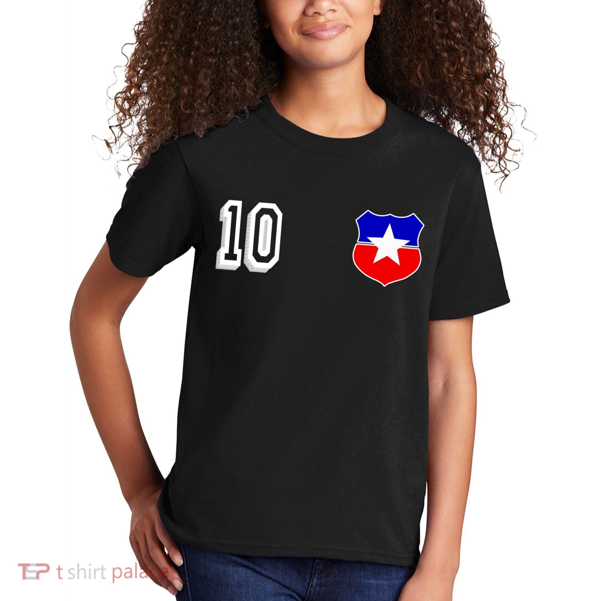 Chile Soccer La Roja Jersey Number 10 Kids T-Shirt