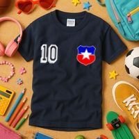 Chile Soccer La Roja Jersey Number 10 Kids T-Shirt thumb 3