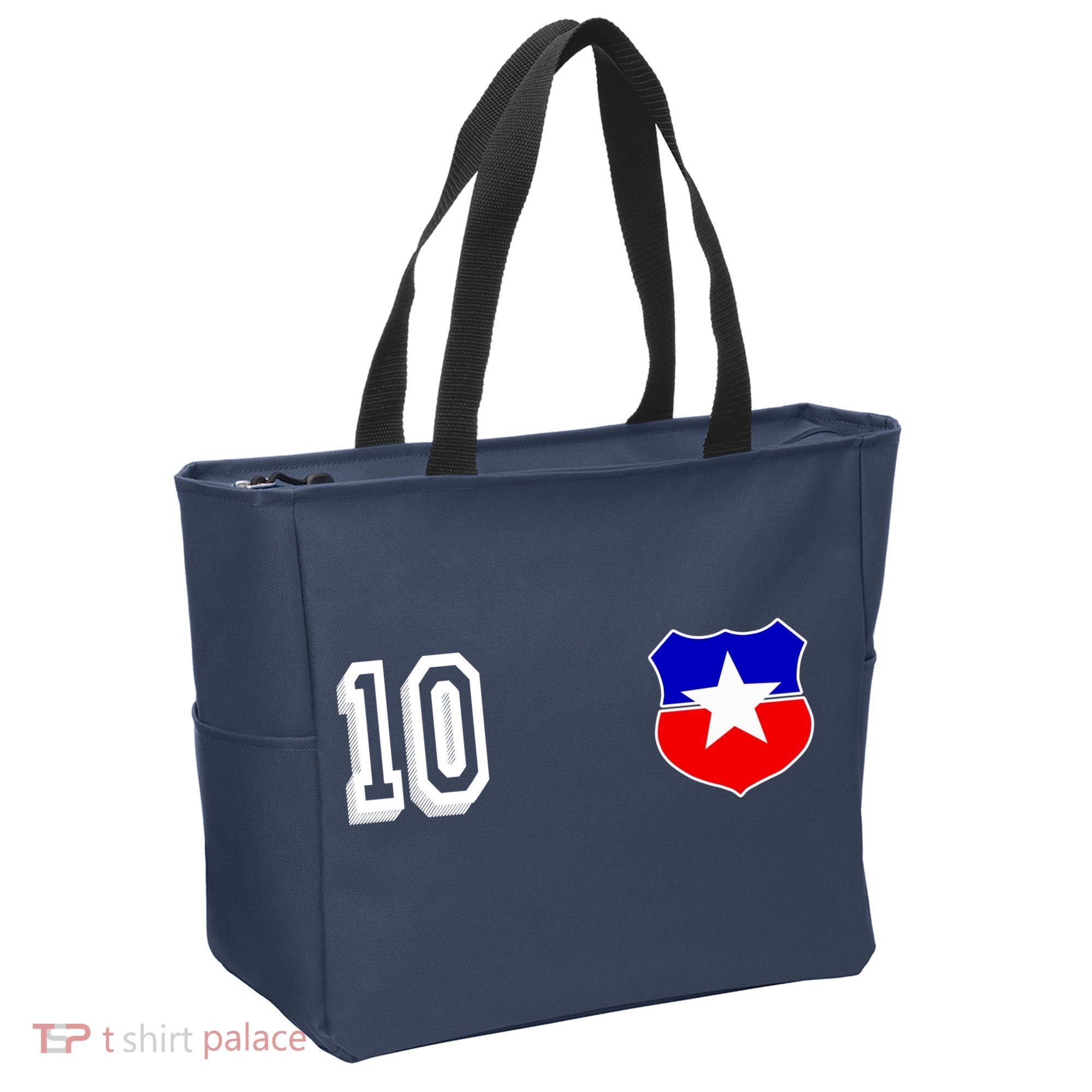 Chile Soccer La Roja Jersey Number 10 Tote Bag