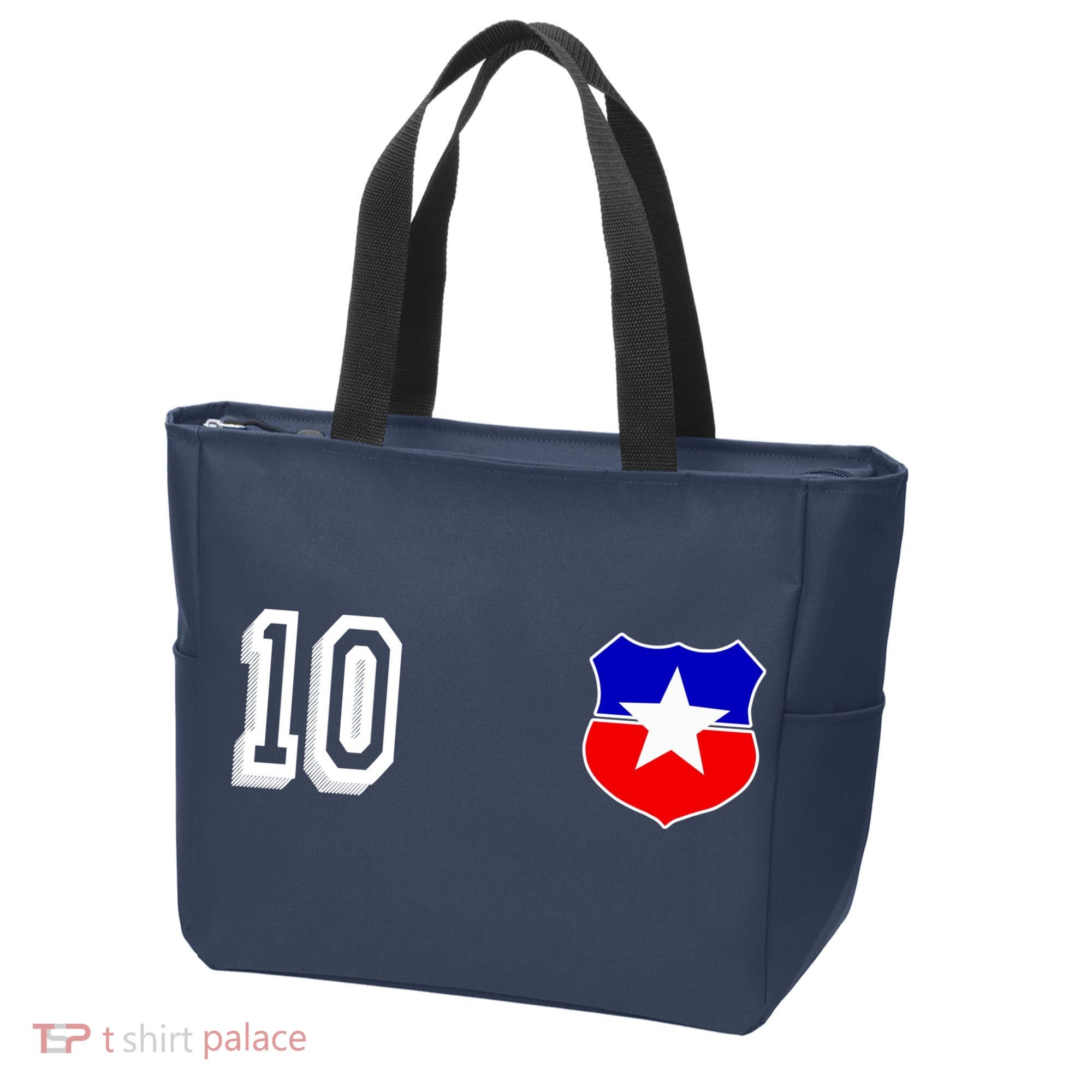 Chile Soccer La Roja Jersey Number 10 Tote Bag