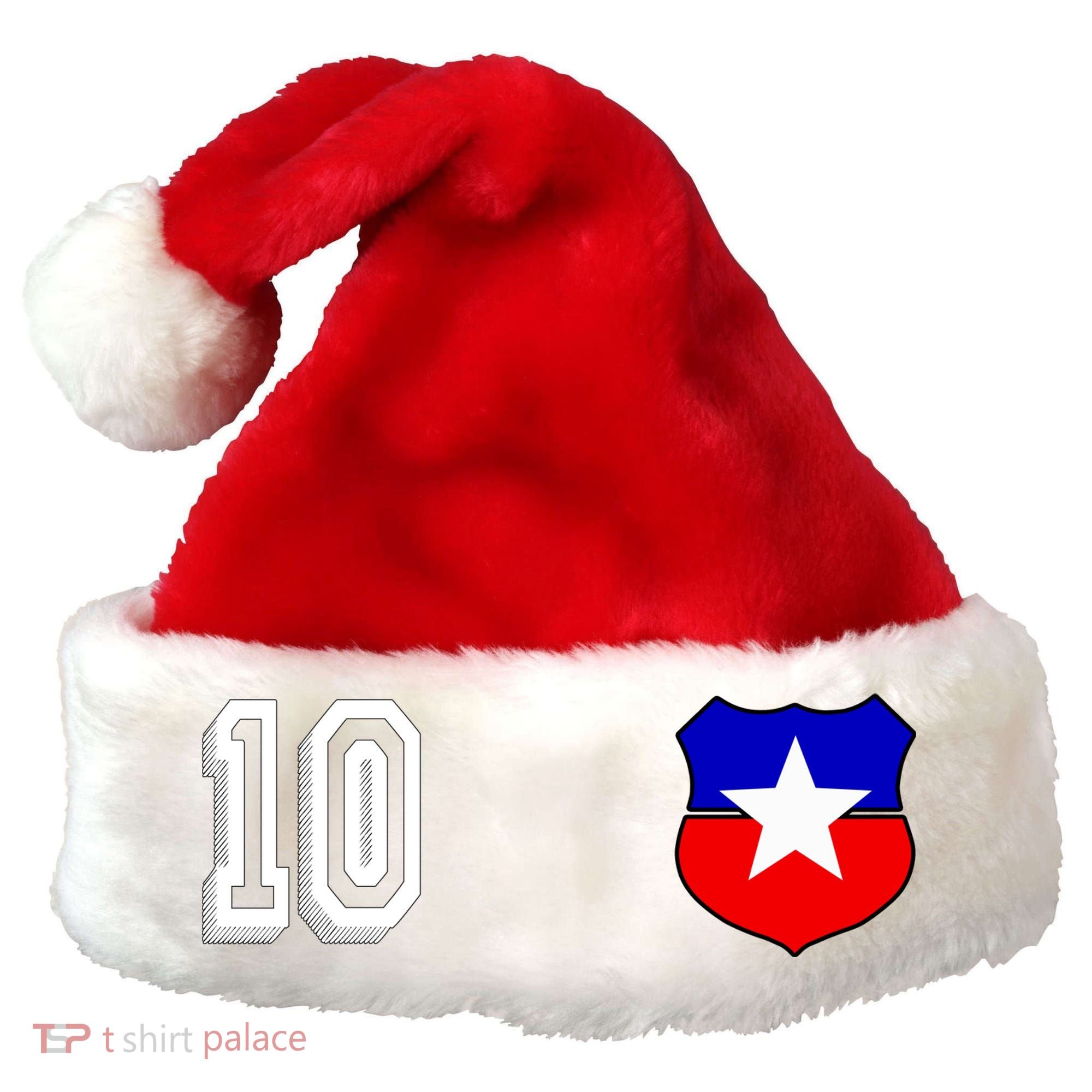 Chile Soccer La Roja Jersey Number 10 Santa Hat
