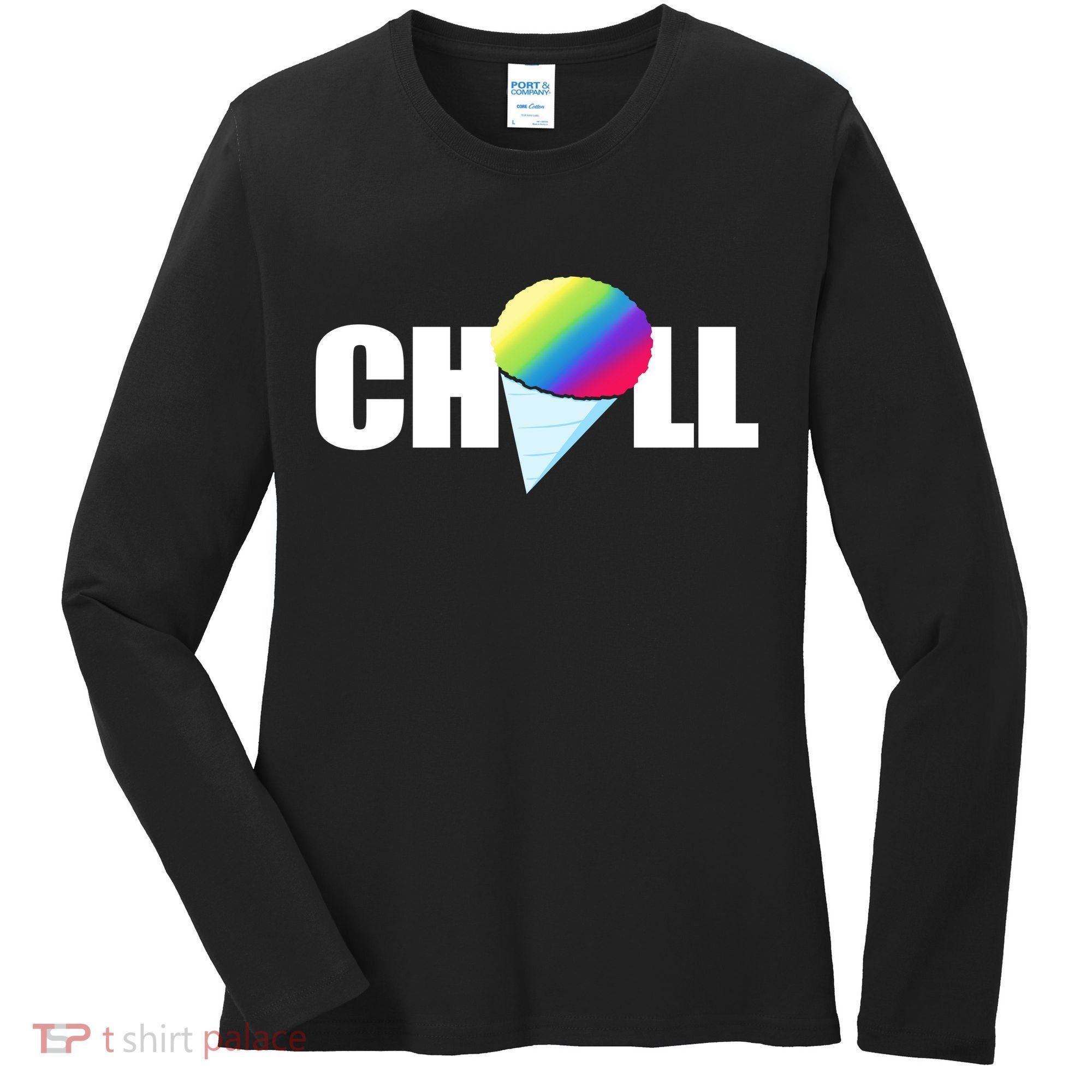 Chill Snowcone Retro Women's Long Sleeve Shirt