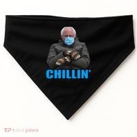 Chillin' Bernie Sanders Mittens Meme Sitting USA-Made Doggie Bandana thumb 0