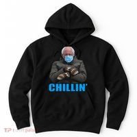 Chillin' Bernie Sanders Mittens Meme Sitting Hoodie thumb 0