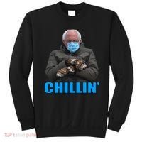 Chillin' Bernie Sanders Mittens Meme Sitting Sweatshirt thumb 0