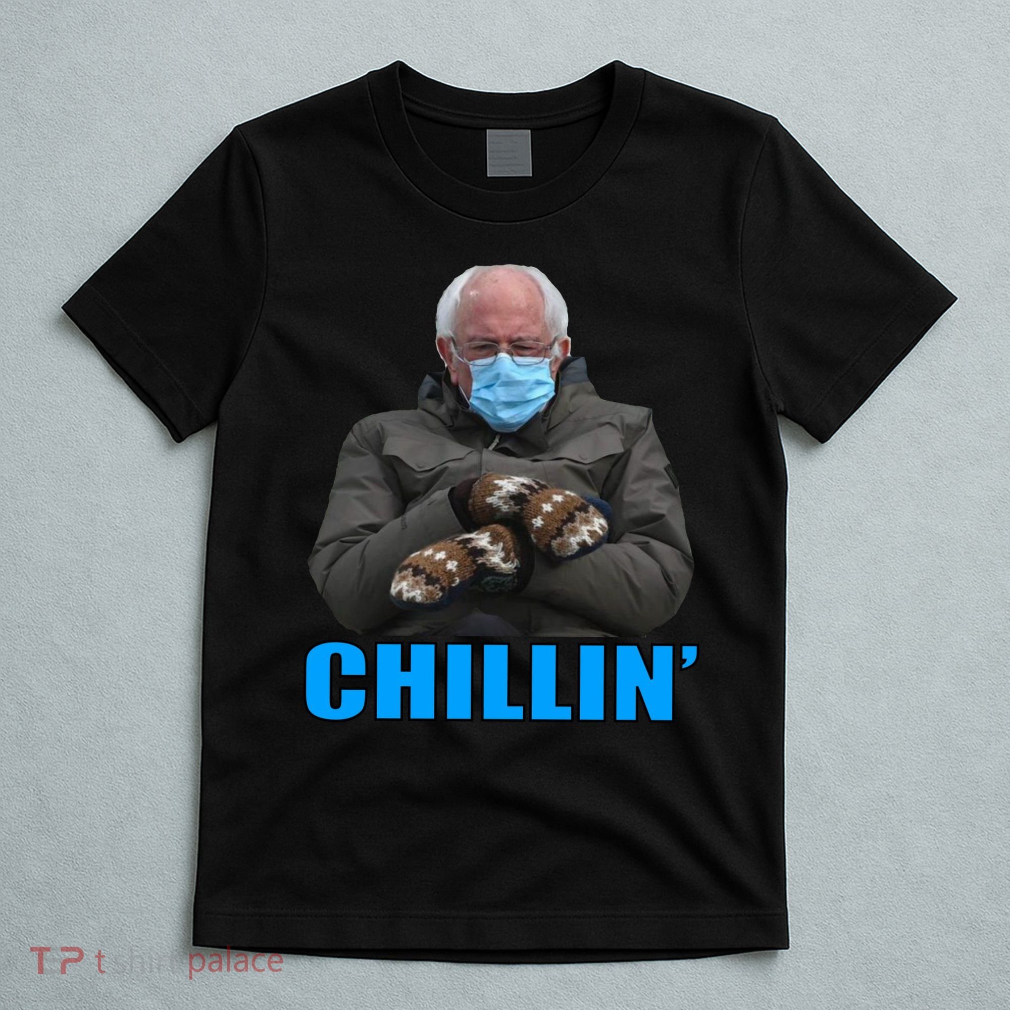 Chillin' Bernie Sanders Mittens Meme Sitting T-Shirt