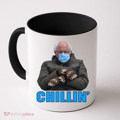 Chillin' Bernie Sanders Mittens Meme Sitting Coffee Mug