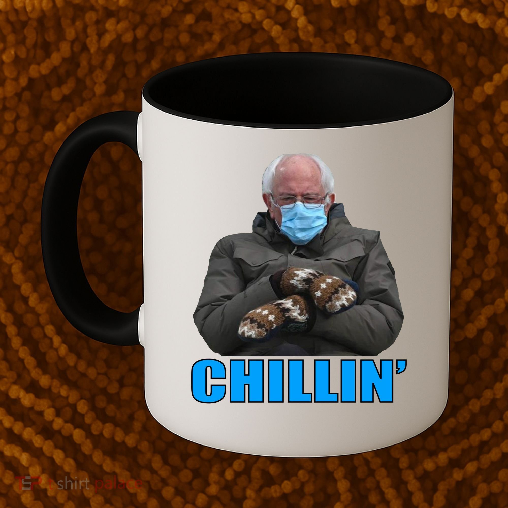 Chillin' Bernie Sanders Mittens Meme Sitting Coffee Mug