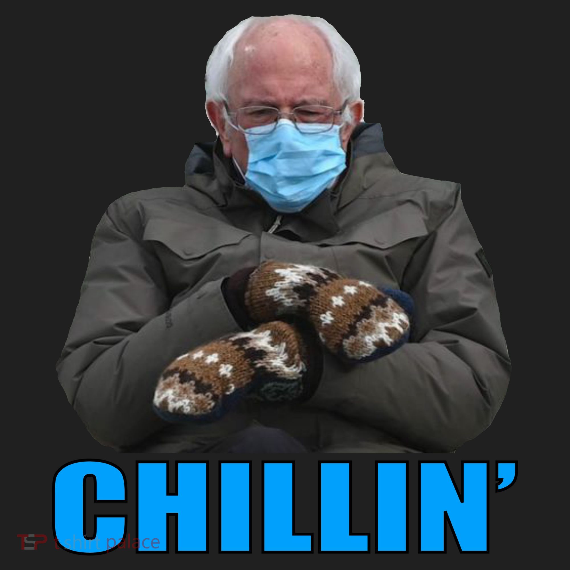 Chillin' Bernie Sanders Mittens Meme Sitting Beanie