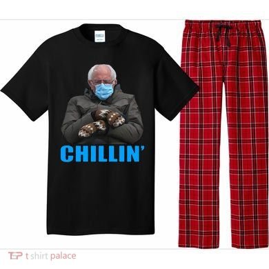 Chillin' Bernie Sanders Mittens Meme Sitting Pajama Set