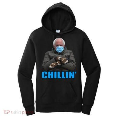 Chillin' Bernie Sanders Mittens Meme Sitting Women's Hoodie