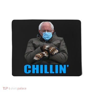 Chillin' Bernie Sanders Mittens Meme Sitting Mousepad