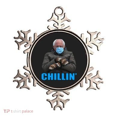 Chillin' Bernie Sanders Mittens Meme Sitting Ornament
